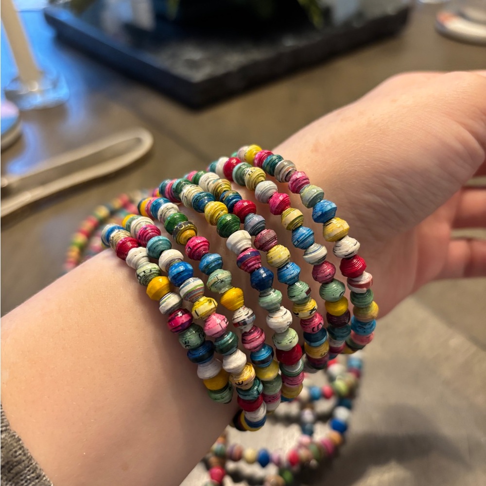 Noonday Collection Multicolor Beaded Necklace, Bracelet, necklace extender - Picture 2 of 4